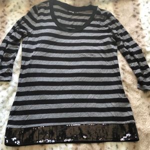 Apt. 9 Striped Top with Sequins